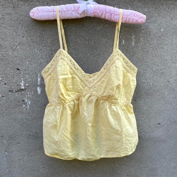 Duvet Days Tops - Yellow Babydoll Cami Top